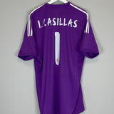 Shop 2013/14 REAL MADRID CASILLAS #1 GK SHIRT (XL) ADIDAS, classic football shirts, vintage football shirts & retro soccer jerseys at Cult Kits
