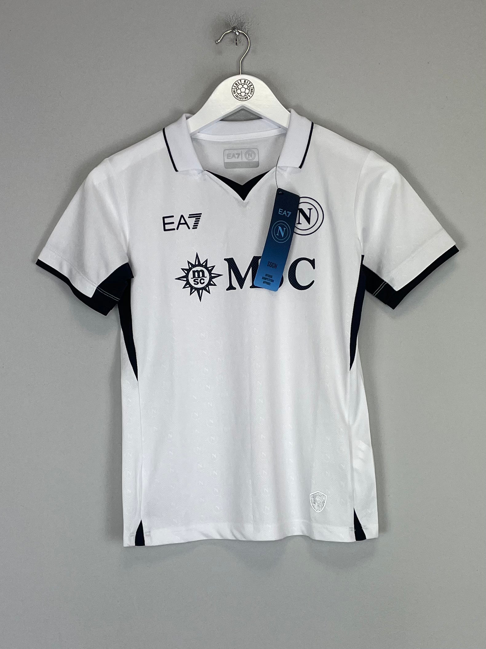 Shop 2024/25 Napoli *BNWT* Authentic Away Shirt (Kids - Multiple Sizes) EA7, classic football shirts, vintage football shirts & retro soccer jerseys at Cult Kits