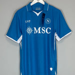 Shop 2024/25 Napoli *BNWT* Authentic Home Shirt (Multiple Sizes) EA7, classic football shirts, vintage football shirts & retro soccer jerseys at Cult Kits