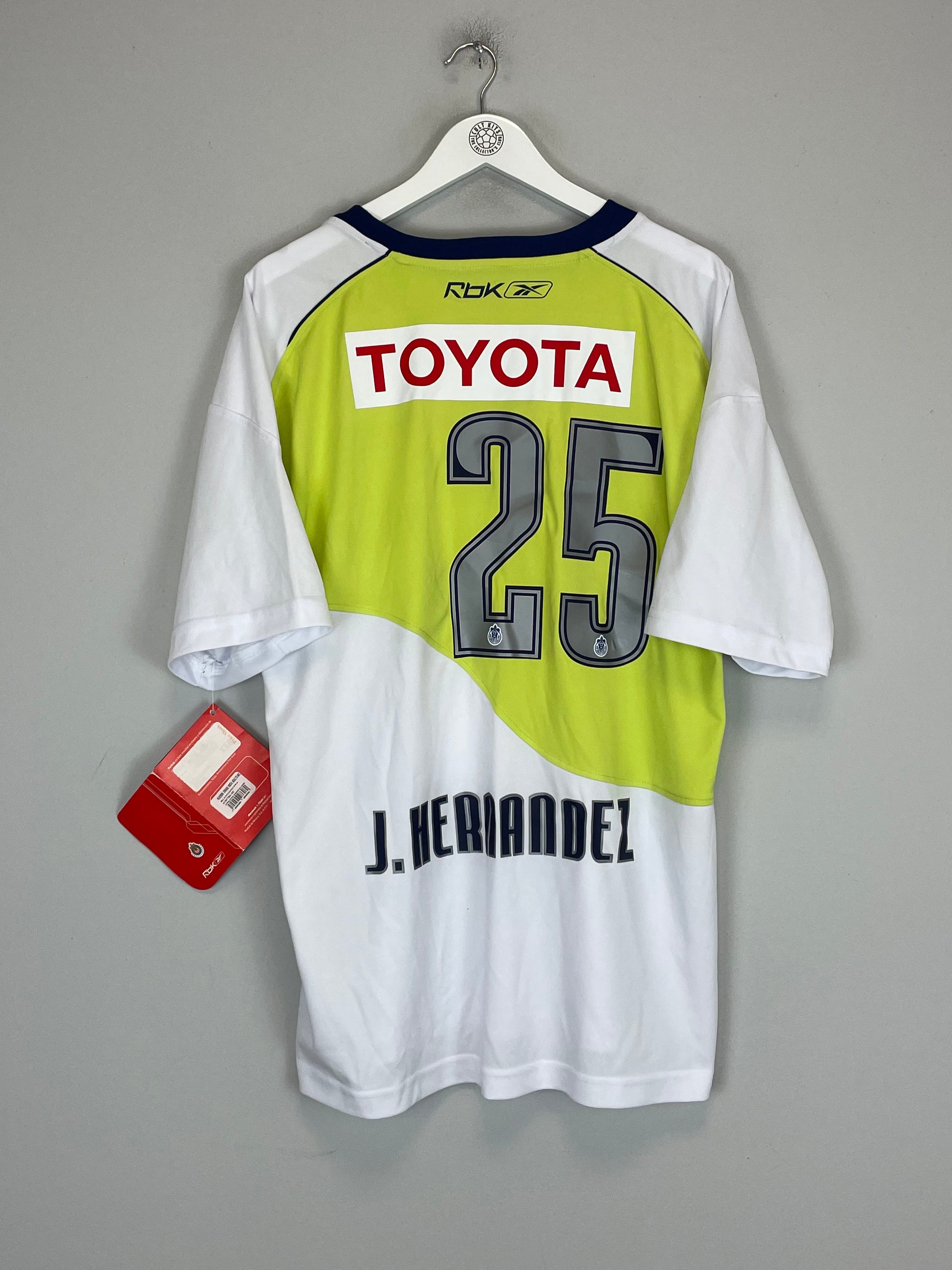 Shop 2007/08 CHIVAS J.HERNANDEZ #25 *BNWT* AWAY SHIRT (XL) REEBOK, classic football shirts, vintage football shirts & retro soccer jerseys at Cult Kits