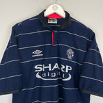 Shop 1999/00 MANCHESTER UNITED STAM #6 AWAY SHIRT (L) UMBRO, classic football shirts, vintage football shirts & retro soccer jerseys at Cult Kits