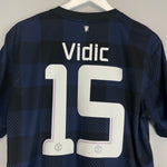 Shop 2013/14 MANCHESTER UNITED VIDIC #15 AWAY SHIRT (L) NIKE, classic football shirts, vintage football shirts & retro soccer jerseys at Cult Kits