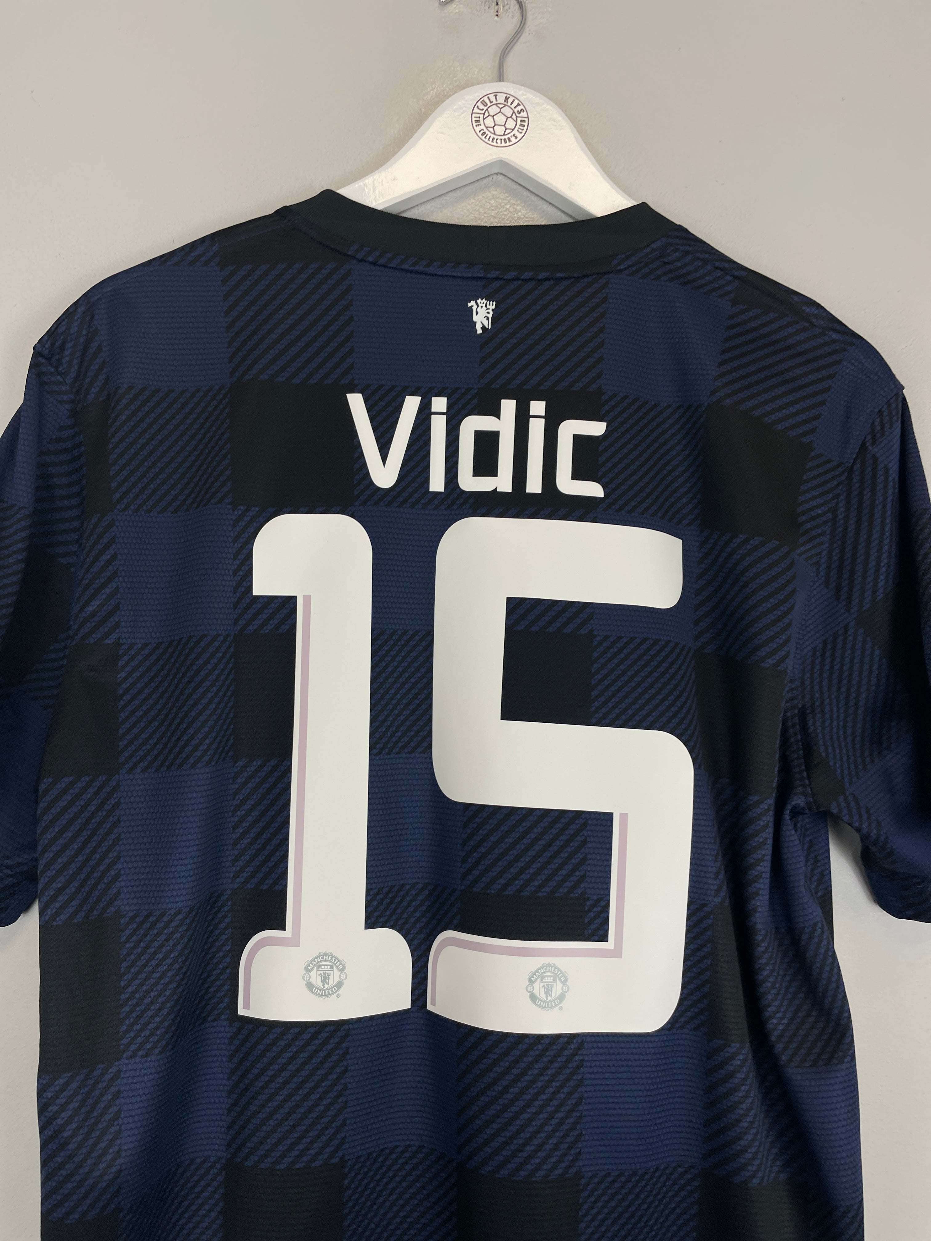 Shop 2013/14 MANCHESTER UNITED VIDIC #15 AWAY SHIRT (L) NIKE, classic football shirts, vintage football shirts & retro soccer jerseys at Cult Kits