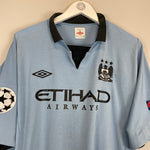Shop 2012/13 MANCHESTER CITY BALOTELLI #45 C/L HOME SHIRT (XXL) UMBRO, classic football shirts, vintage football shirts & retro soccer jerseys at Cult Kits