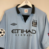 Shop 2012/13 MANCHESTER CITY BALOTELLI #45 C/L HOME SHIRT (XXL) UMBRO, classic football shirts, vintage football shirts & retro soccer jerseys at Cult Kits