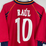 Shop 1998/99 SPAIN RAUL #10 HOME SHIRT (XL) ADIDAS, classic football shirts, vintage football shirts & retro soccer jerseys at Cult Kits