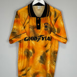 Shop 1992/93 WOLVES HOME SHIRT (L) MOLINEUX, classic football shirts, vintage football shirts & retro soccer jerseys at Cult Kits