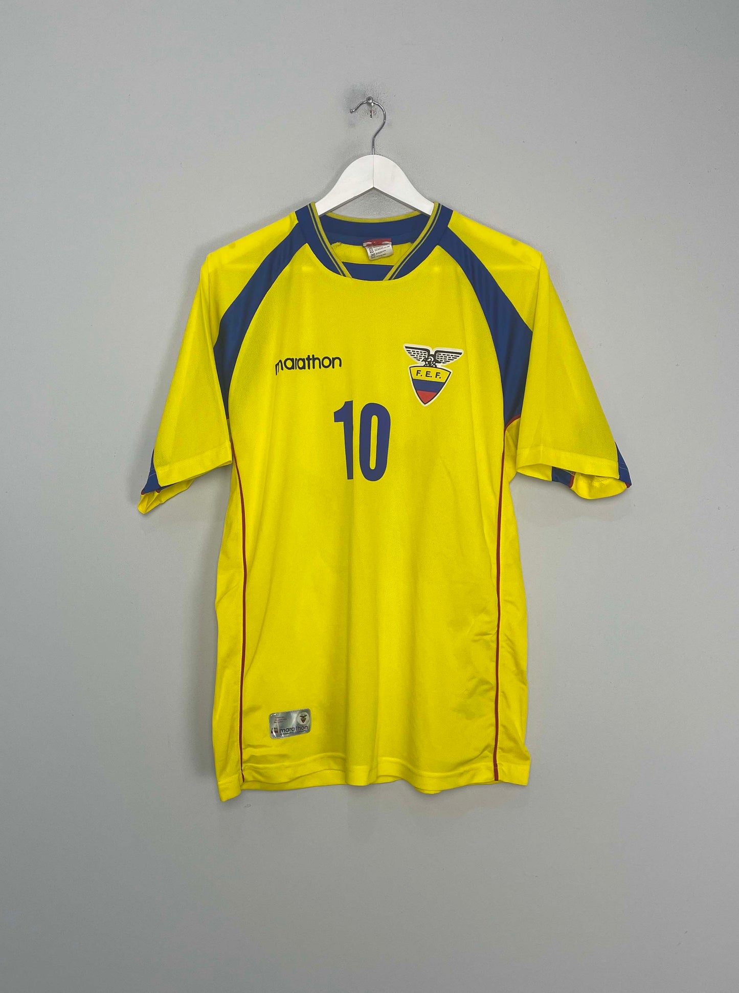 2002/03 ECUADOR A.AGUINAGA #10 HOME SHIRT (L) MARATHON