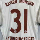 2013/14 BAYERN MUNICH SCHWEINSTEIGER #31 AWAY SHIRT (M) ADIDAS