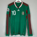 Shop 2010 MEXICO C.BLANCO #10 L/S HOME SHIRT (M) ADIDAS, classic football shirts, vintage football shirts & retro soccer jerseys at Cult Kits