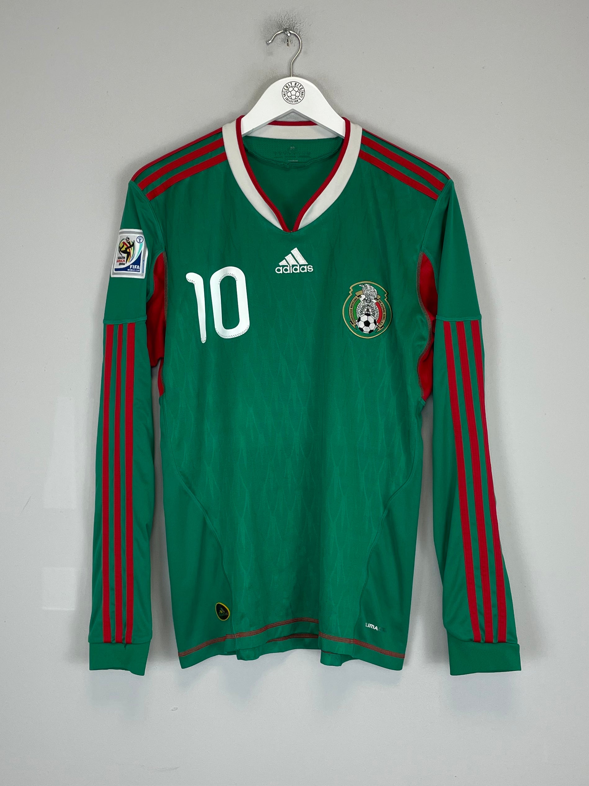 Shop 2010 MEXICO C.BLANCO #10 L/S HOME SHIRT (M) ADIDAS, classic football shirts, vintage football shirts & retro soccer jerseys at Cult Kits