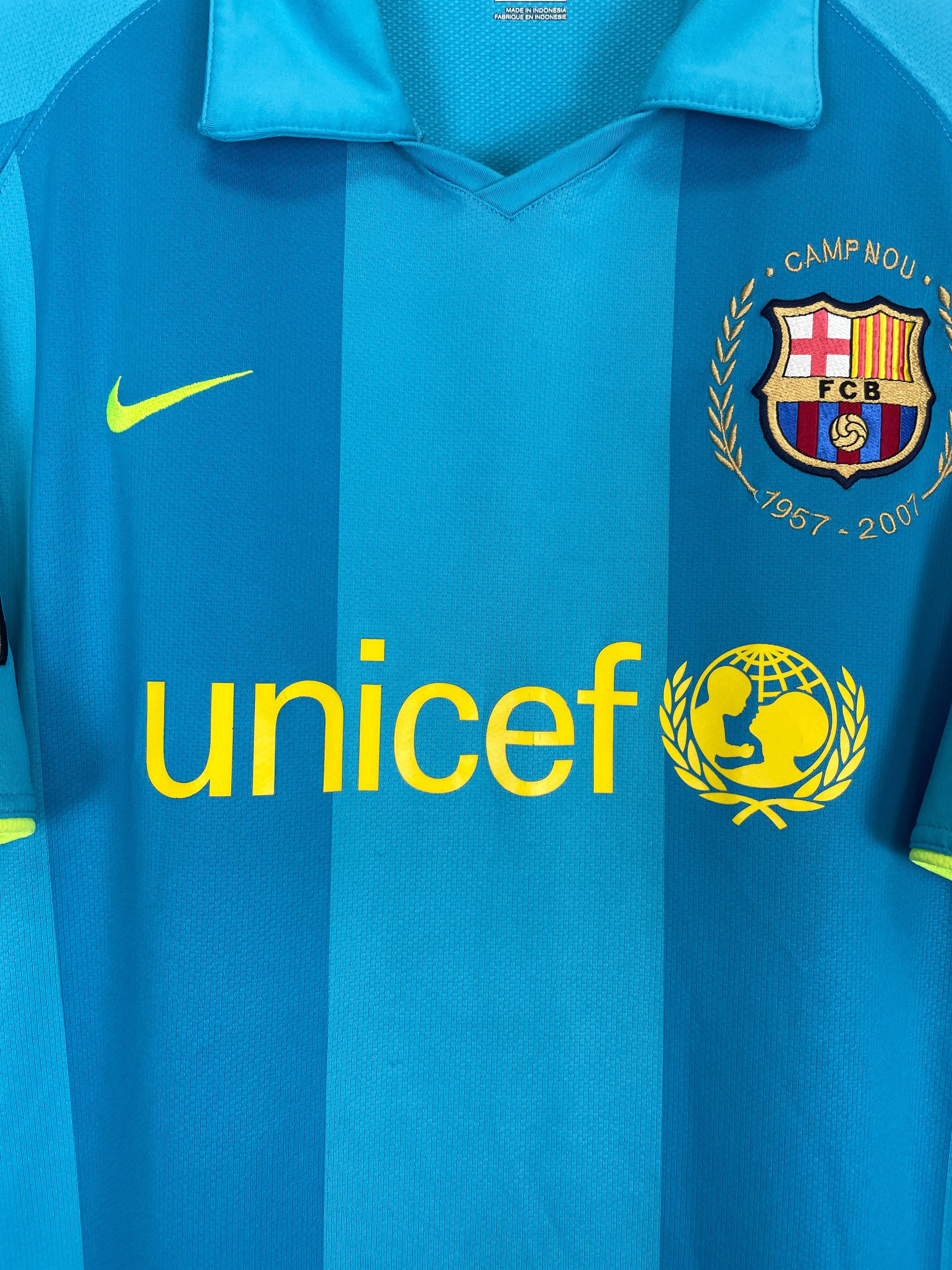 Shop 2007/08 BARCELONA RONALDINHO #10 AWAY SHIRT (XXL) NIKE, classic football shirts, vintage football shirts & retro soccer jerseys at Cult Kits