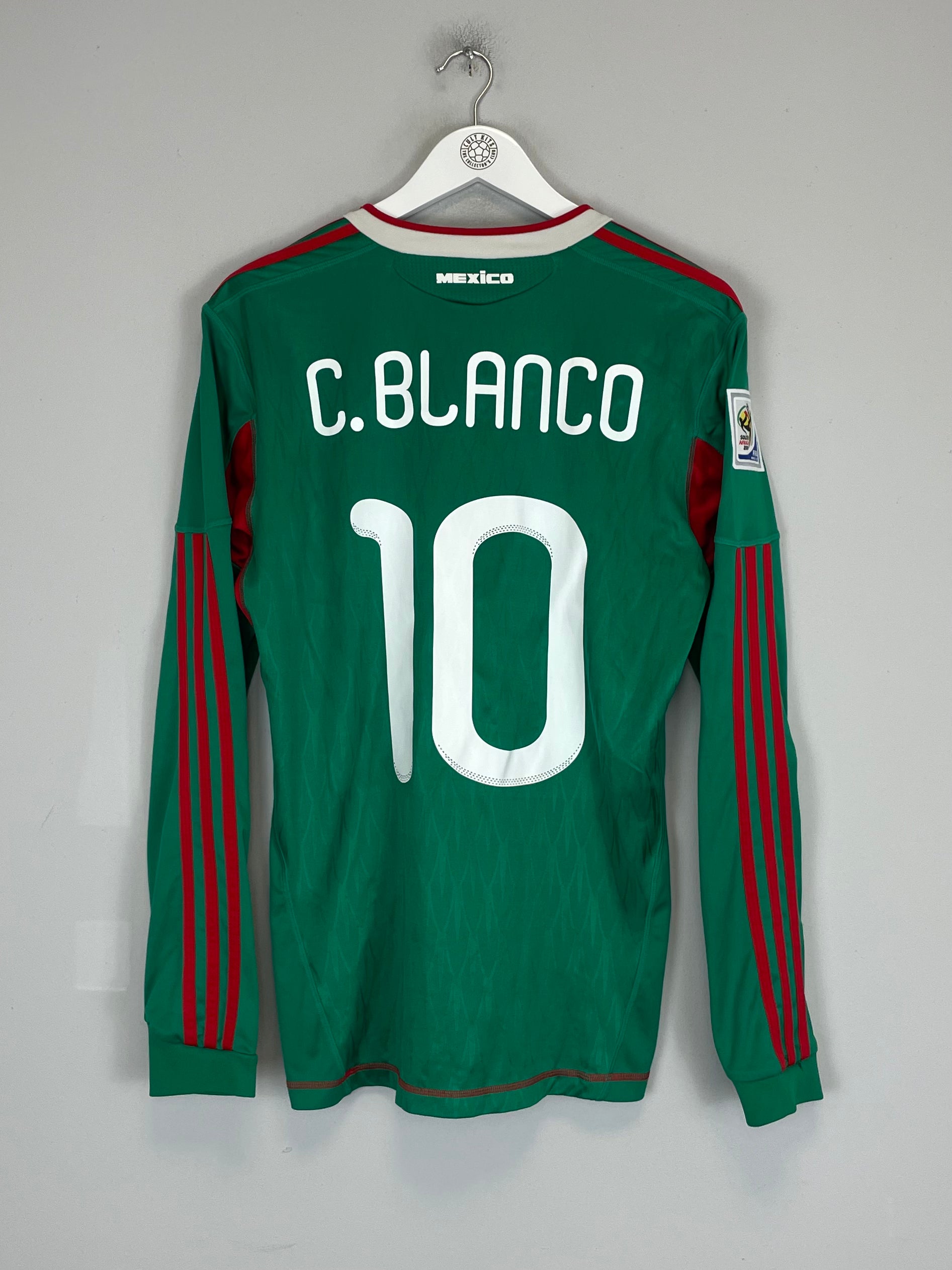 Shop 2010 MEXICO C.BLANCO #10 L/S HOME SHIRT (M) ADIDAS, classic football shirts, vintage football shirts & retro soccer jerseys at Cult Kits