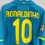Shop 2007/08 BARCELONA RONALDINHO #10 AWAY SHIRT (XXL) NIKE, classic football shirts, vintage football shirts & retro soccer jerseys at Cult Kits