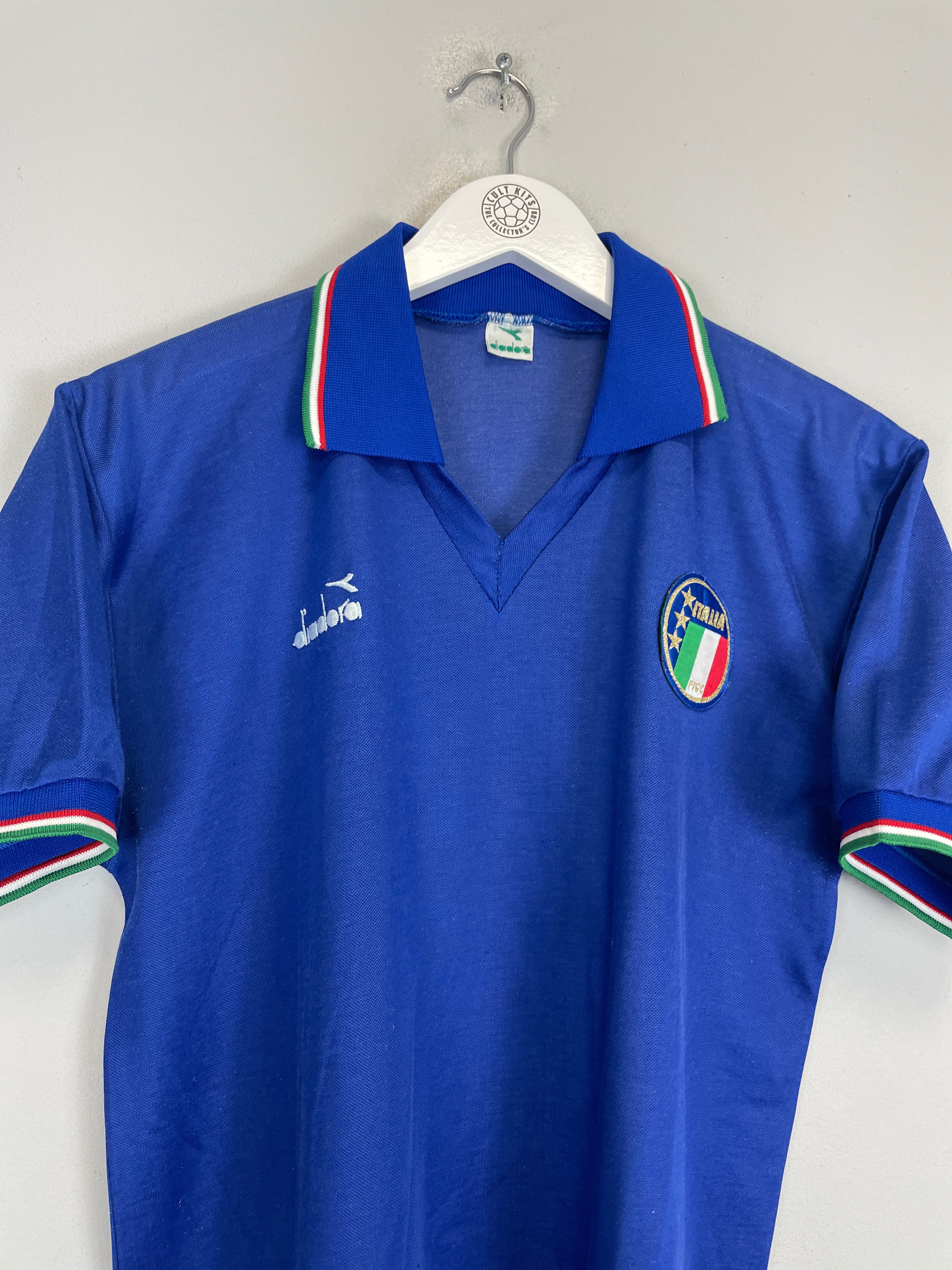 Shop 1986/90 ITALY HOME SHIRT (L) DIADORA, classic football shirts, vintage football shirts & retro soccer jerseys at Cult Kits