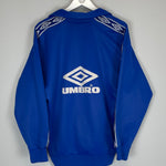 Shop 1997/98 CHELSEA DRILL TOP (L) UMBRO, classic football shirts, vintage football shirts & retro soccer jerseys at Cult Kits