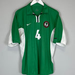 Shop 2000/01 NIGERIA KANU #4 HOME SHIRT (L) NIKE, classic football shirts, vintage football shirts & retro soccer jerseys at Cult Kits