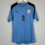 Shop 2016/17 URUGUAY SUAREZ #9 *PLAYER ISSUE* HOME SHIRT (XL) PUMA, classic football shirts, vintage football shirts & retro soccer jerseys at Cult Kits