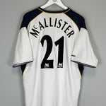 Shop 2001/02 LIVERPOOL MCALLISTER #21 AWAY SHIRT (XL) REEBOK, classic football shirts, vintage football shirts & retro soccer jerseys at Cult Kits