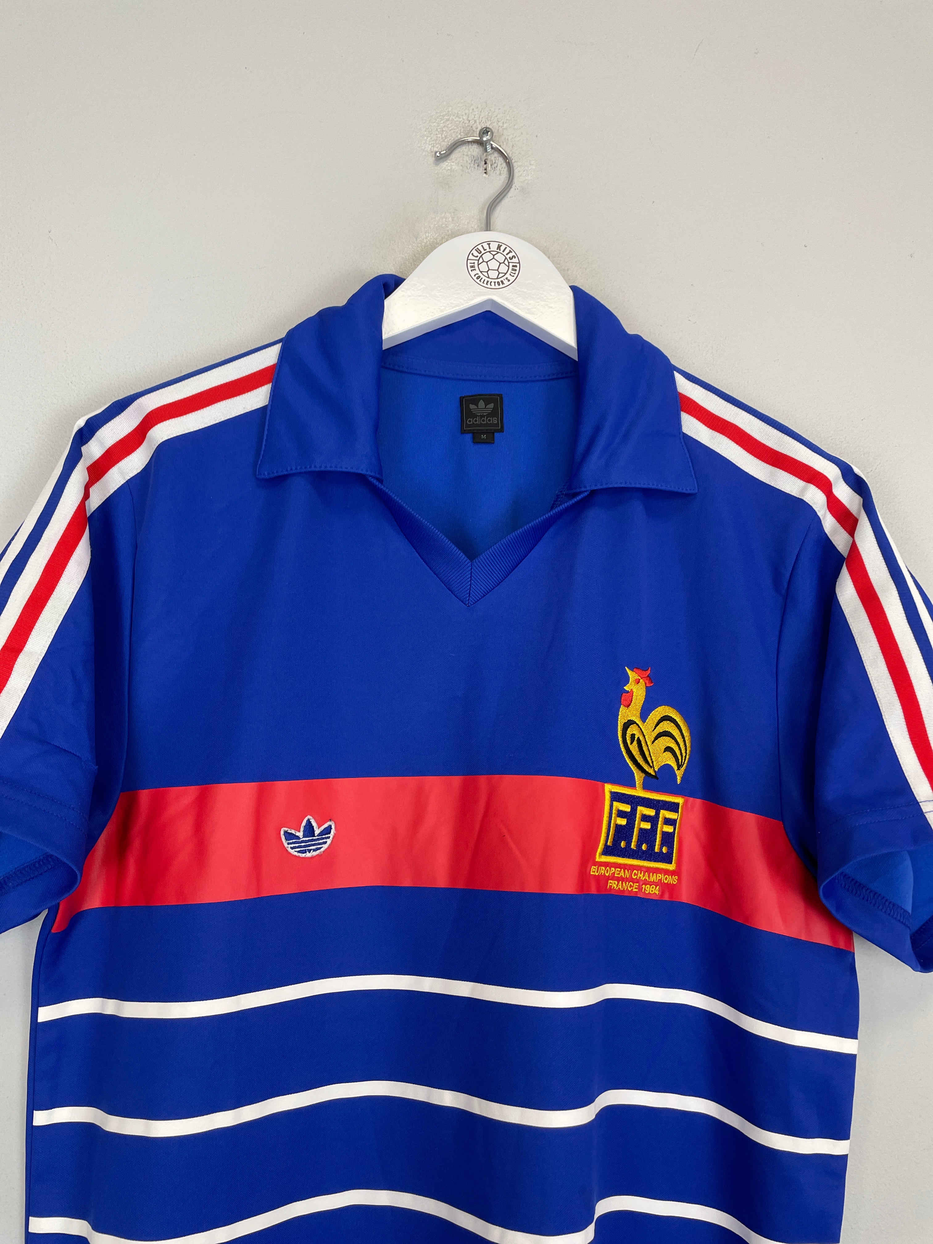 Shop 1984 FRANCE ADIDAS ORIGINALS HOME SHIRT (M), classic football shirts, vintage football shirts & retro soccer jerseys at Cult Kits