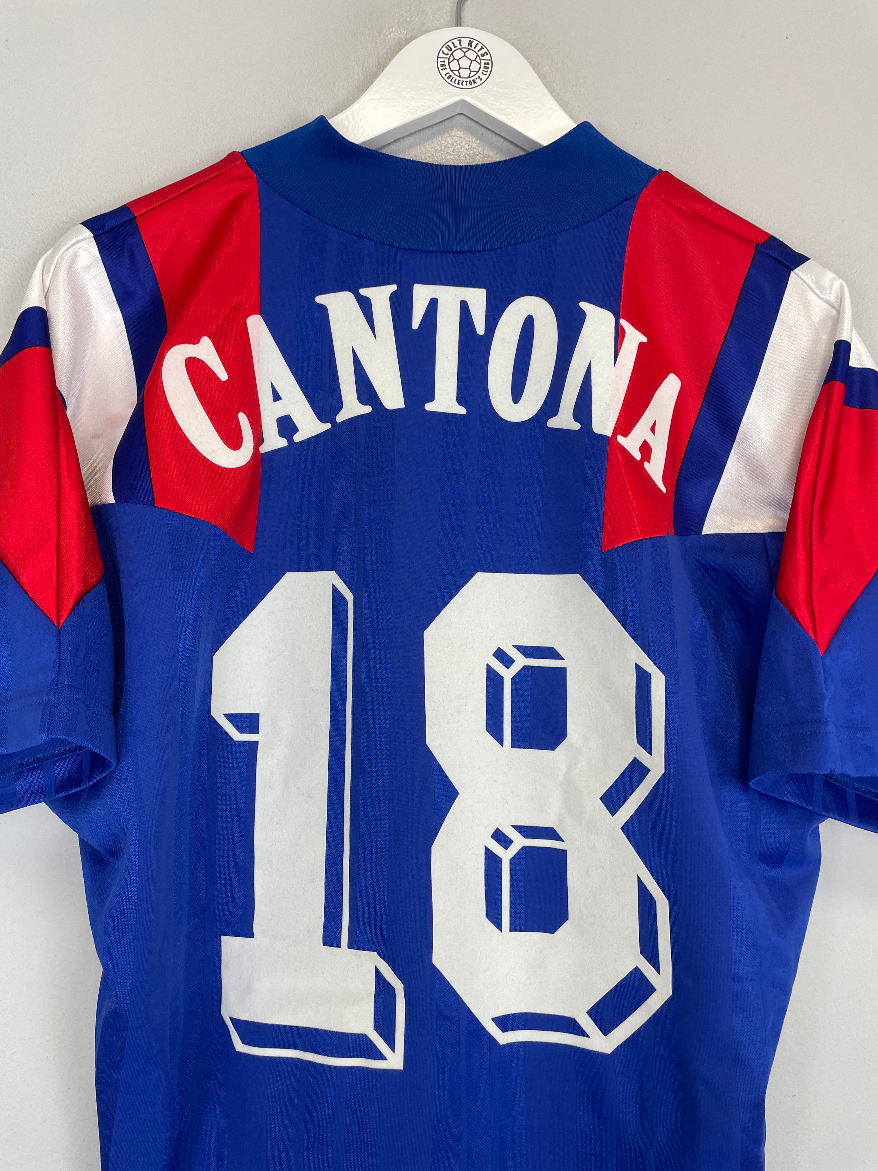 Shop 1992/94 FRANCE CANTONA #18 HOME SHIRT (M) ADIDAS, classic football shirts, vintage football shirts & retro soccer jerseys at Cult Kits