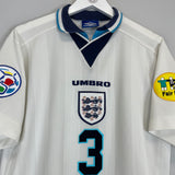 Shop 1995/97 ENGLAND PEARCE #3 HOME SHIRT (L) UMBRO, classic football shirts, vintage football shirts & retro soccer jerseys at Cult Kits