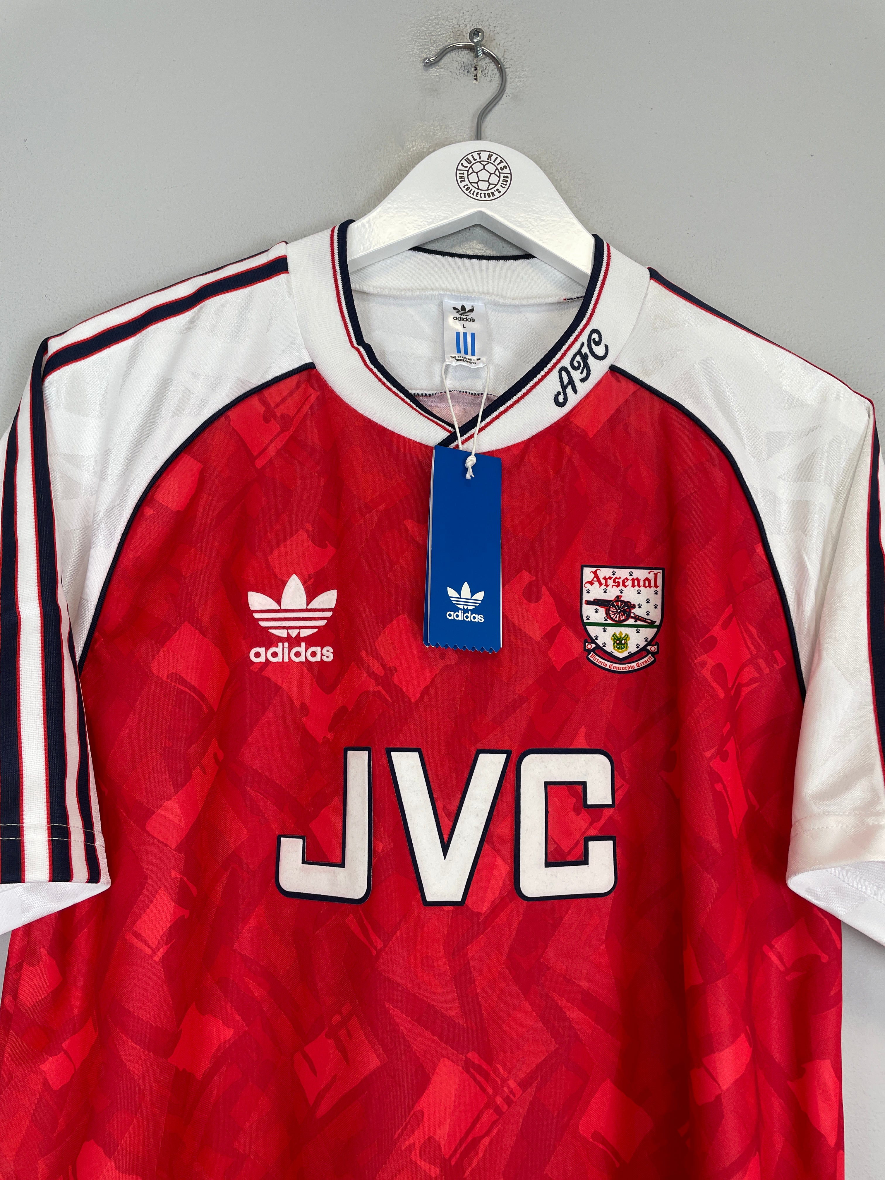 Shop 1990/92 ARSENAL ADIDAS ORIGINALS *BNWT* HOME SHIRT (L), classic football shirts, vintage football shirts & retro soccer jerseys at Cult Kits