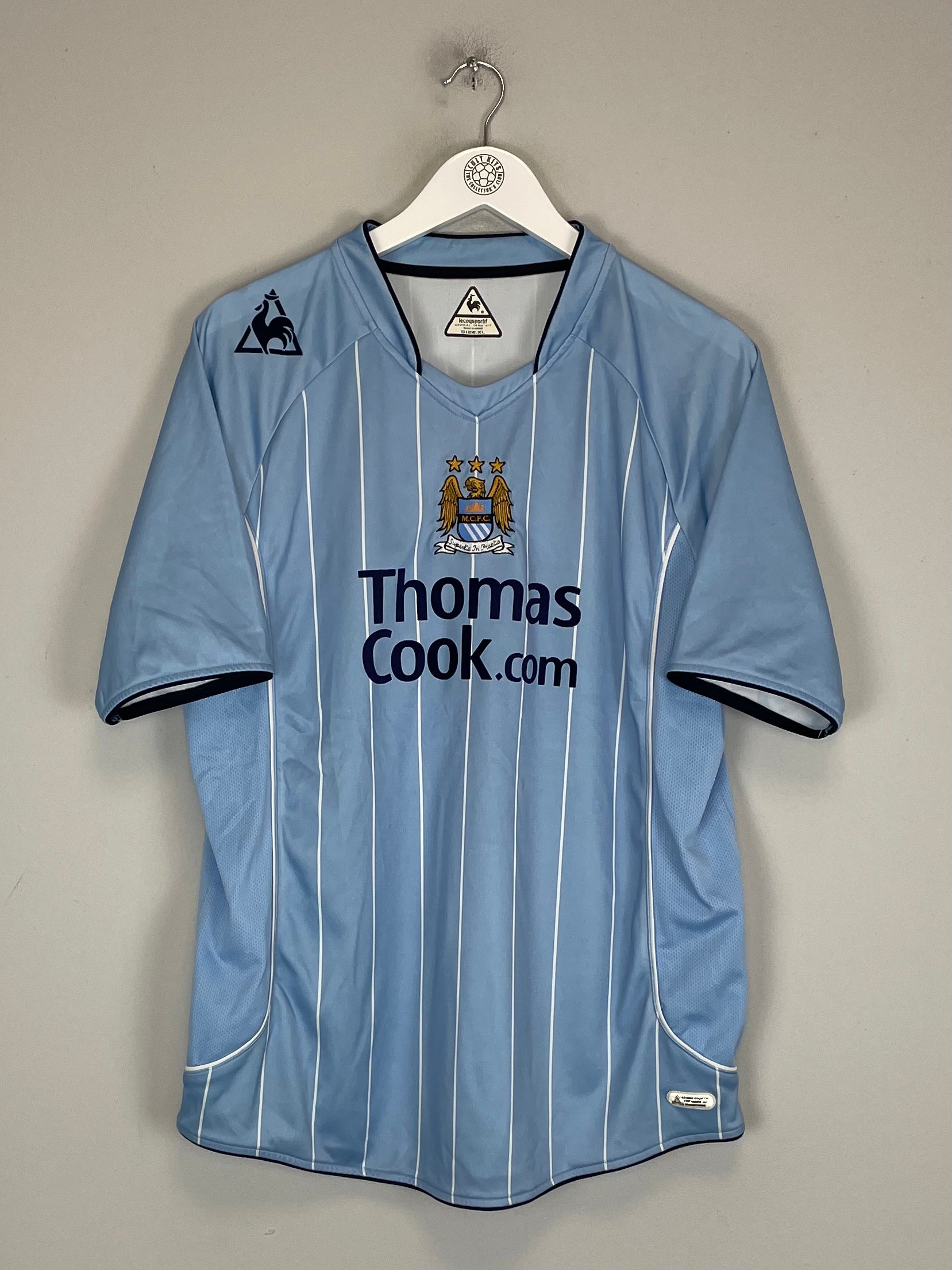 Shop 2007/08 MANCHESTER CITY ELANO #11 HOME SHIRT (XL) LE COQ, classic football shirts, vintage football shirts & retro soccer jerseys at Cult Kits