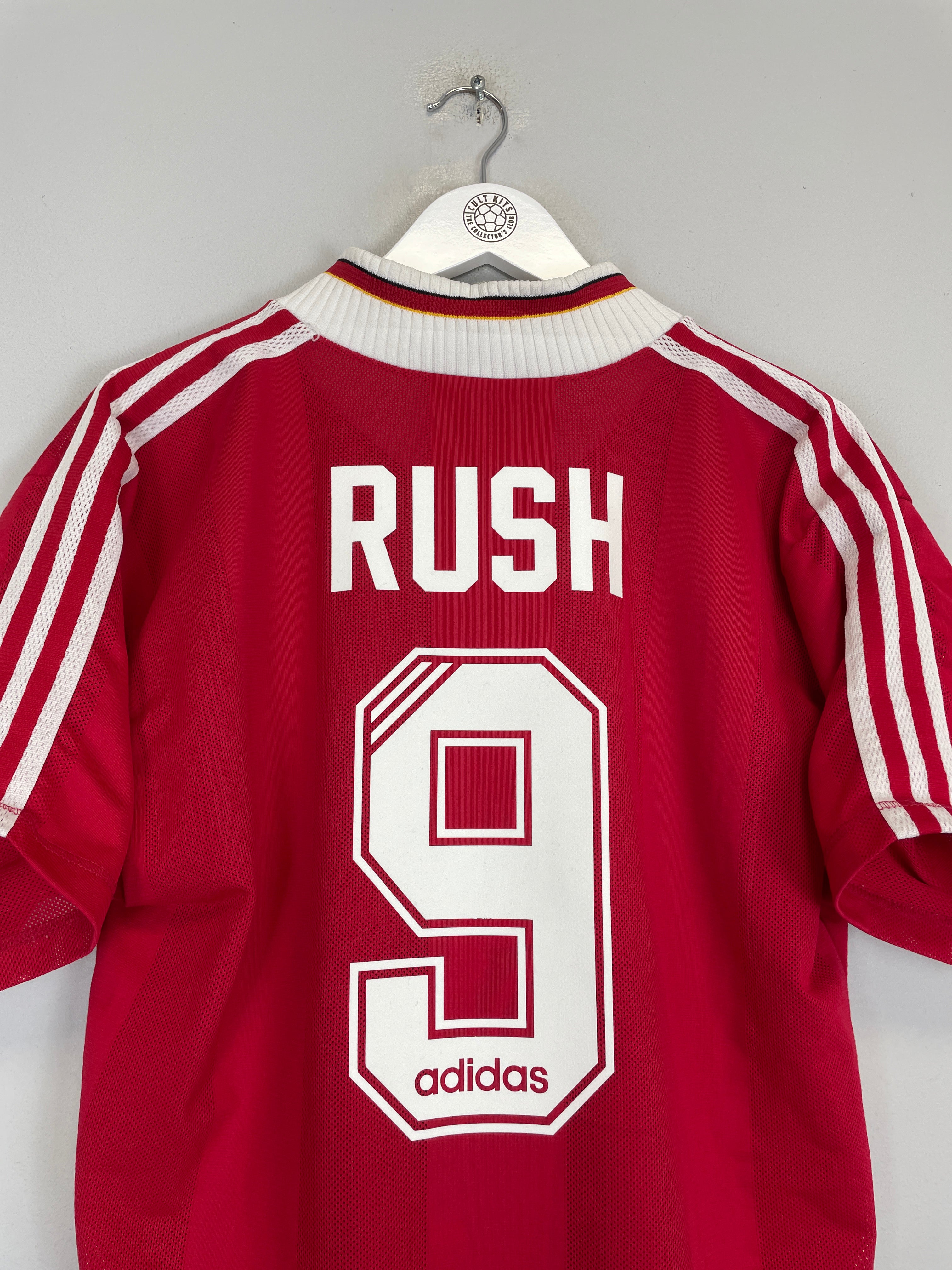 Shop 1995/96 LIVERPOOL RUSH #9 HOME SHIRT (L) ADIDAS, classic football shirts, vintage football shirts & retro soccer jerseys at Cult Kits