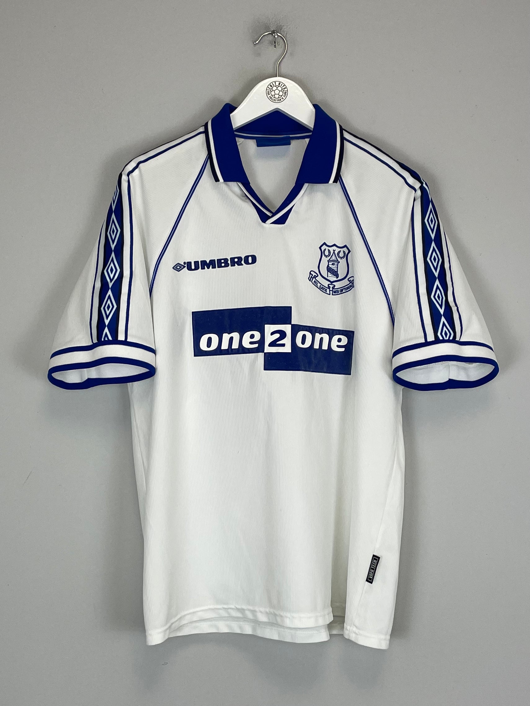 Shop 1998/99 EVERTON MATERAZZI #15 AWAY SHIRT (L) UMBRO, classic football shirts, vintage football shirts & retro soccer jerseys at Cult Kits