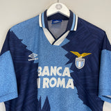 Shop 1994/96 LAZIO AWAY SHIRT (XL) UMBRO, classic football shirts, vintage football shirts & retro soccer jerseys at Cult Kits