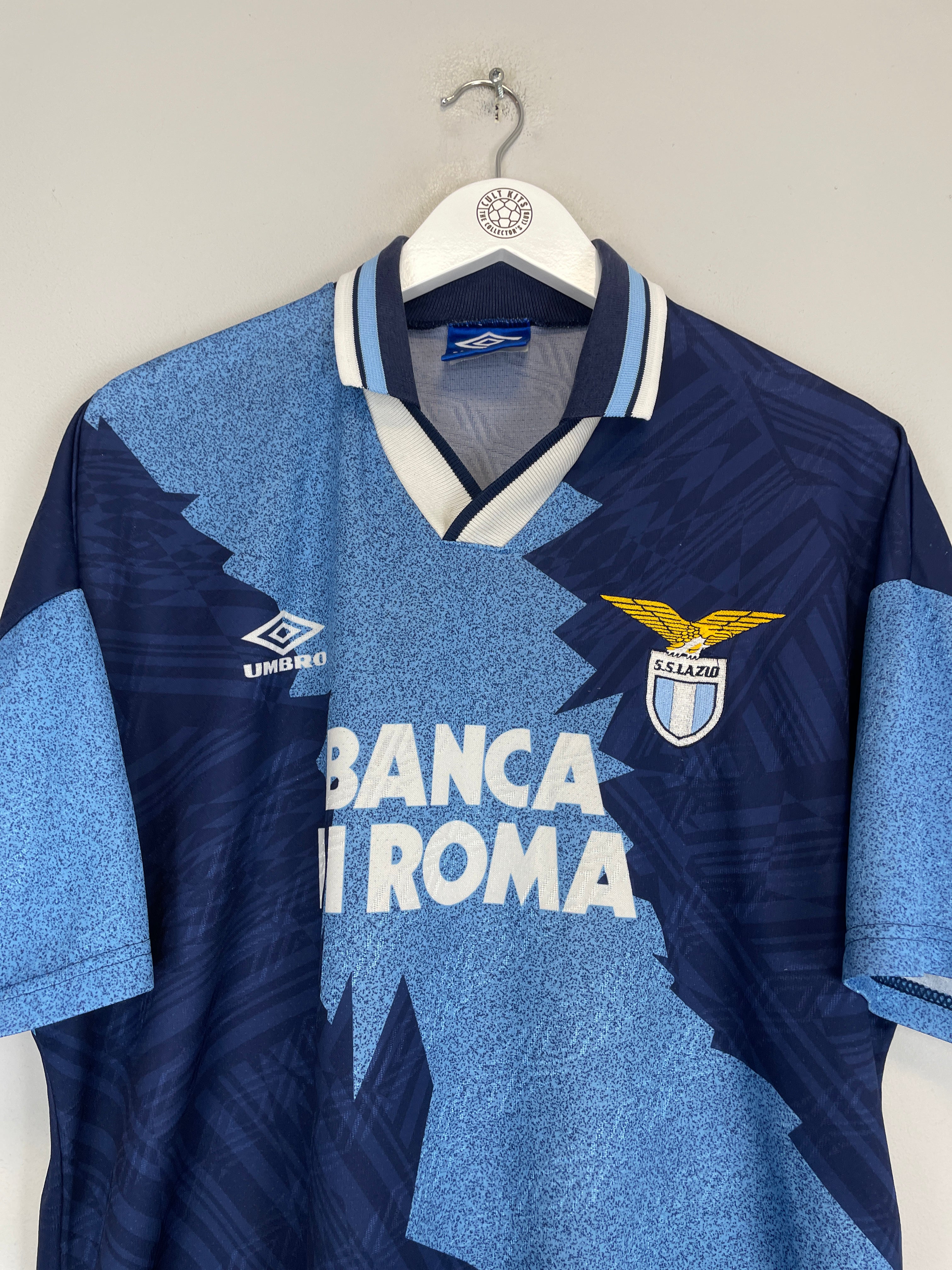 Shop 1994/96 LAZIO AWAY SHIRT (XL) UMBRO, classic football shirts, vintage football shirts & retro soccer jerseys at Cult Kits