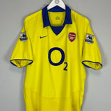 Shop 2002/04 ARSENAL VIEIRA #4 AWAY SHIRT (L) NIKE, classic football shirts, vintage football shirts & retro soccer jerseys at Cult Kits