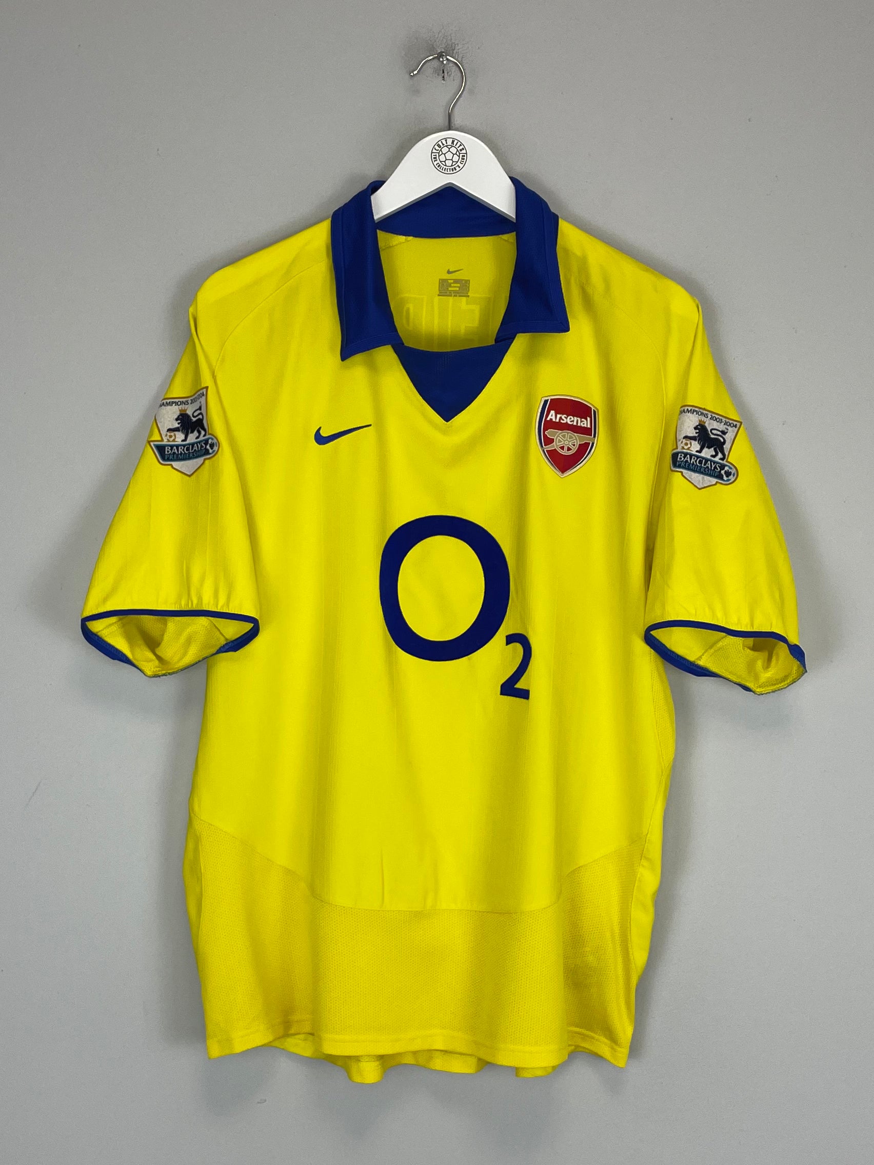 Shop 2002/04 ARSENAL VIEIRA #4 AWAY SHIRT (L) NIKE, classic football shirts, vintage football shirts & retro soccer jerseys at Cult Kits