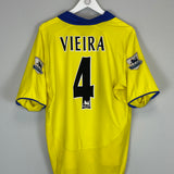 Shop 2002/04 ARSENAL VIEIRA #4 AWAY SHIRT (L) NIKE, classic football shirts, vintage football shirts & retro soccer jerseys at Cult Kits