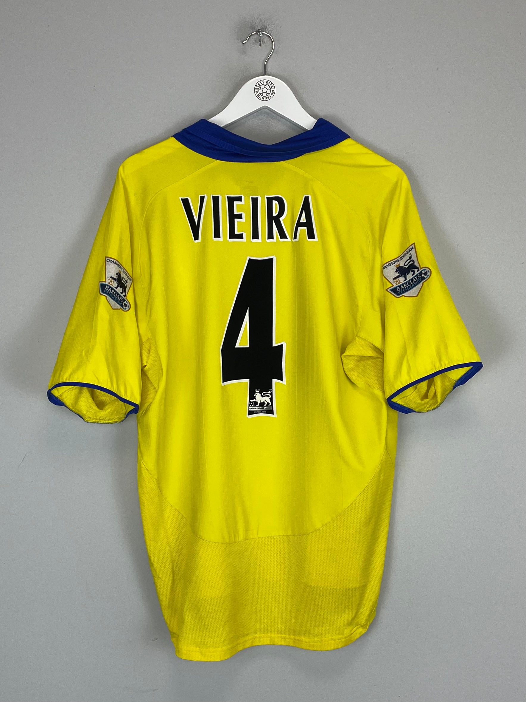 Shop 2002/04 ARSENAL VIEIRA #4 AWAY SHIRT (L) NIKE, classic football shirts, vintage football shirts & retro soccer jerseys at Cult Kits