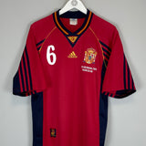 Shop 1998/00 SPAIN HIERRO #6 HOME SHIRT (L) ADIDAS, classic football shirts, vintage football shirts & retro soccer jerseys at Cult Kits