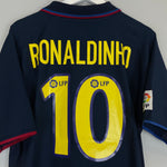 Shop 2002/03 BARCELONA RONALDINHO #10 AWAY SHIRT (L) NIKE, classic football shirts, vintage football shirts & retro soccer jerseys at Cult Kits