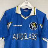 Shop 1997/99 CHELSEA HOME SHIRT (M) UMBRO, classic football shirts, vintage football shirts & retro soccer jerseys at Cult Kits