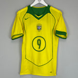2004/06 BRAZIL RONALDO #9 HOME SHIRT (S) NIKE