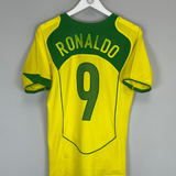 2004/06 BRAZIL RONALDO #9 HOME SHIRT (S) NIKE