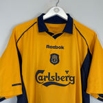 Shop 2000/02 LIVERPOOL GERRARD #17 AWAY SHIRT (M) REEBOK, classic football shirts, vintage football shirts & retro soccer jerseys at Cult Kits