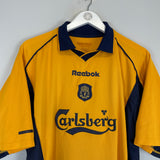 Shop 2000/02 LIVERPOOL GERRARD #17 AWAY SHIRT (M) REEBOK, classic football shirts, vintage football shirts & retro soccer jerseys at Cult Kits