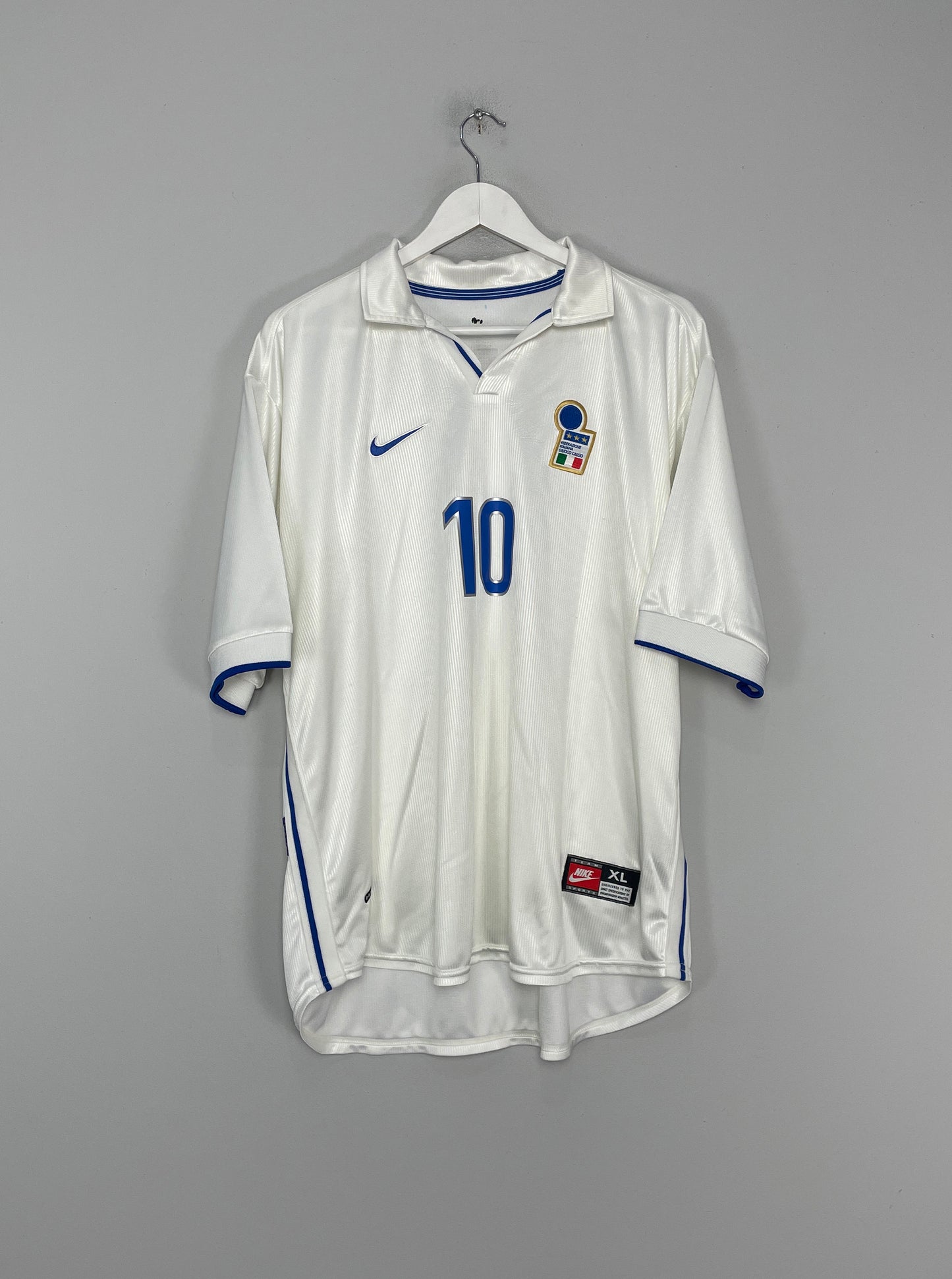 1997/98 ITALY DEL PIERO #10 AWAY SHIRT (XL) NIKE