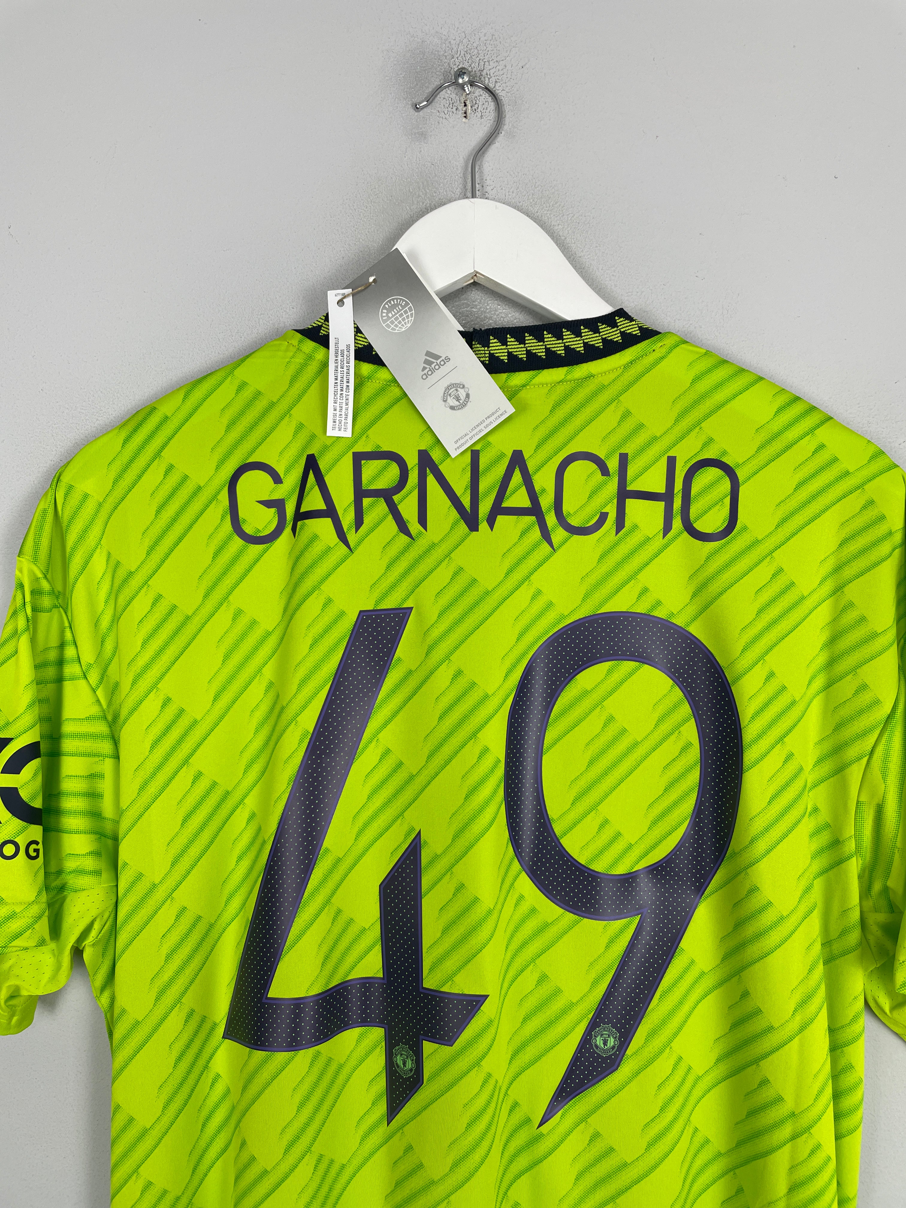Shop 2022/23 Manchester United Garnacho #49 *BNWT* Third Shirt (Multiple Sizes) Adidas, classic football shirts, vintage football shirts & retro soccer jerseys at Cult Kits