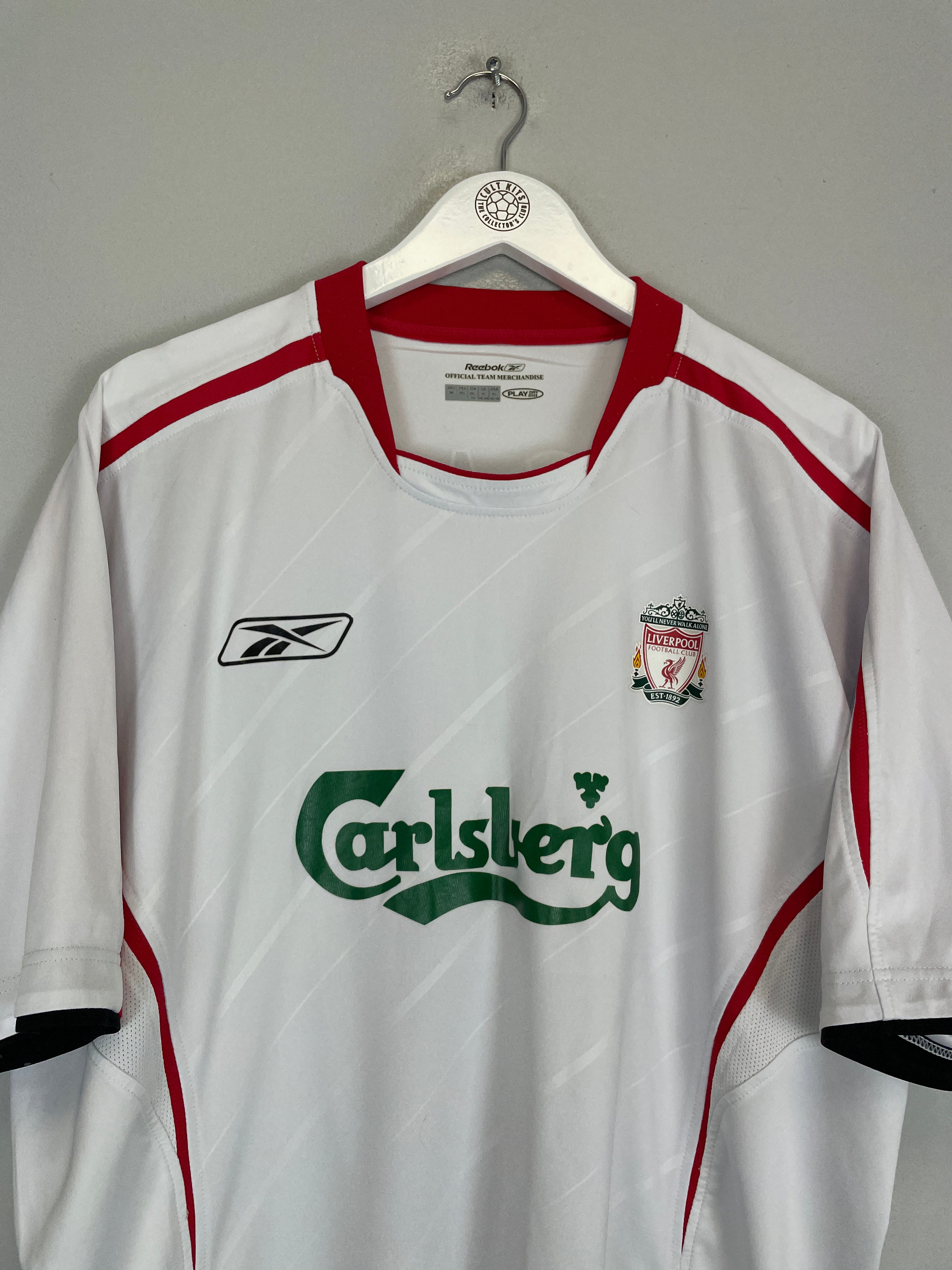 Shop 2005/06 LIVERPOOL LUIS GARCIA #10 AWAY SHIRT (XL) REEBOK, classic football shirts, vintage football shirts & retro soccer jerseys at Cult Kits
