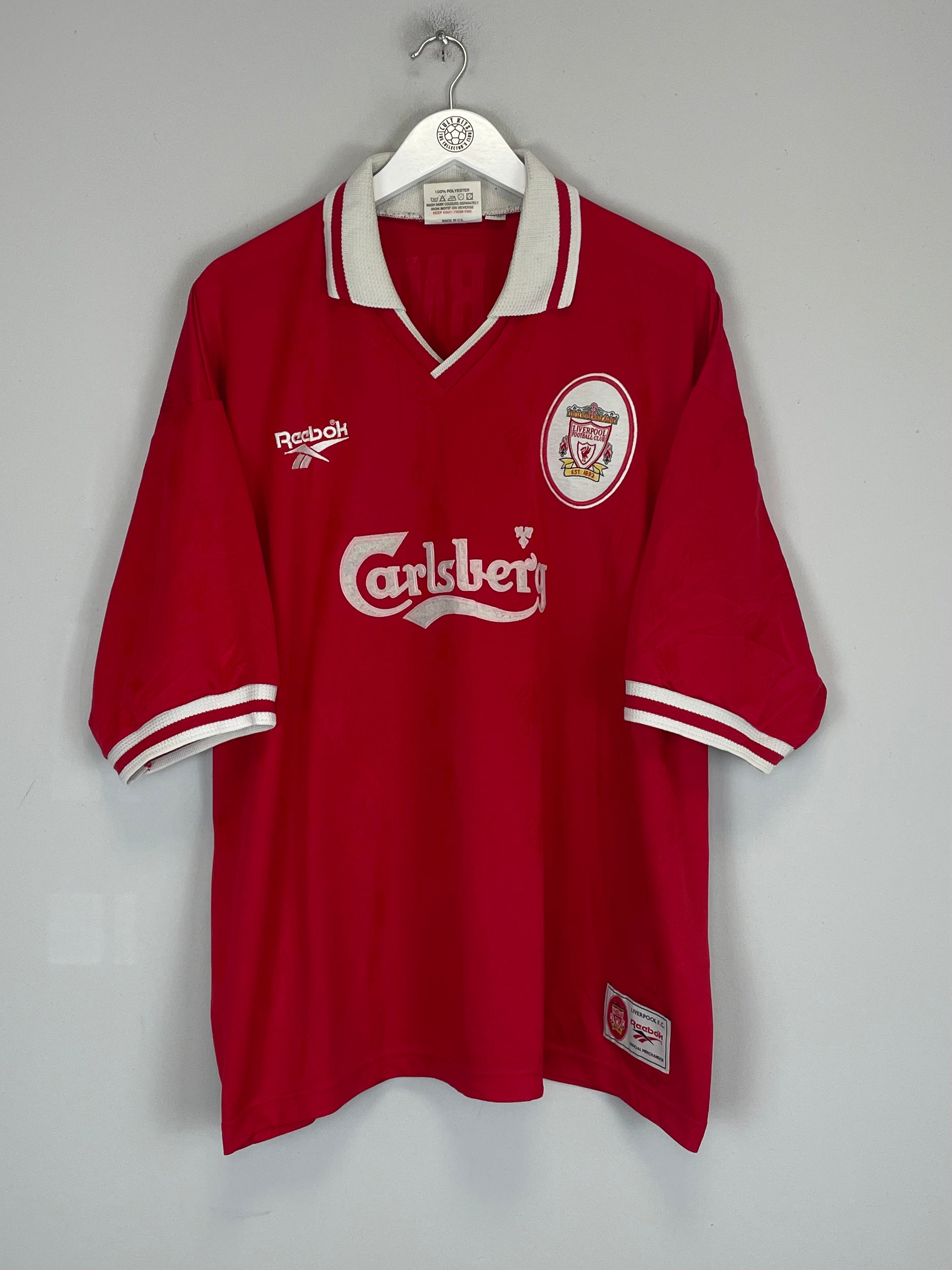 Shop 1996/98 LIVERPOOL BARNES #10 HOME SHIRT (XXL) REEBOK, classic football shirts, vintage football shirts & retro soccer jerseys at Cult Kits