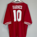 Shop 1996/98 LIVERPOOL BARNES #10 HOME SHIRT (XXL) REEBOK, classic football shirts, vintage football shirts & retro soccer jerseys at Cult Kits