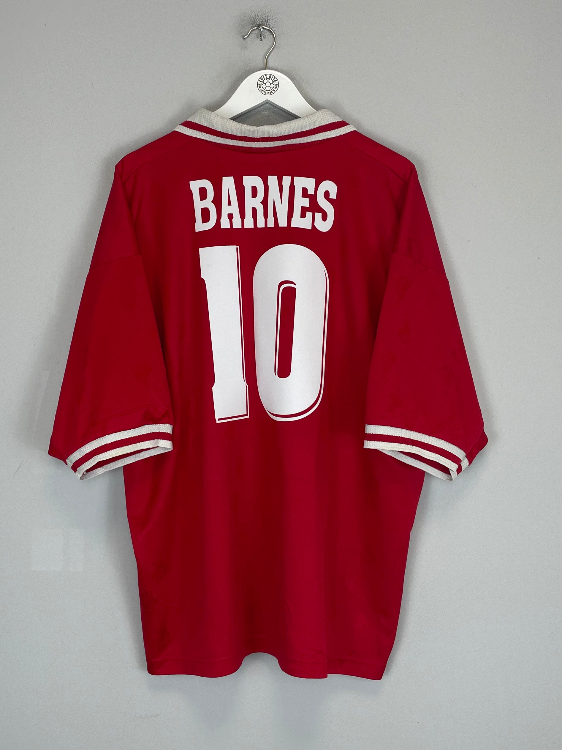 Shop 1996/98 LIVERPOOL BARNES #10 HOME SHIRT (XXL) REEBOK, classic football shirts, vintage football shirts & retro soccer jerseys at Cult Kits