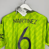 Shop 2022/23 Manchester United Martinez #6 *BNWT* Third Shirt (Multiple Sizes) Adidas, classic football shirts, vintage football shirts & retro soccer jerseys at Cult Kits